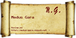 Medus Gara névjegykártya